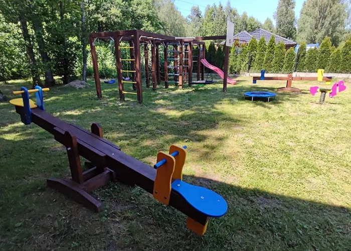 Letniskowy - żółty-całoroczny Dom wakacyjny